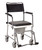 Drive Medical Portable, Upholstered Commode with Wheels and Drop-Arm 