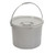 Comes with 12 qt commode bucket with carry handle and splash shield