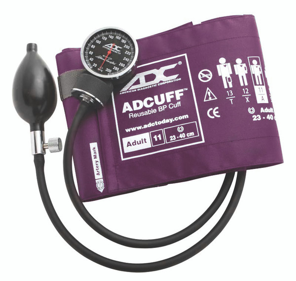 ADC Diagnostix 703 Palm Aneroid  Sphygmomanometer Model ADC720-11AV Color Purple