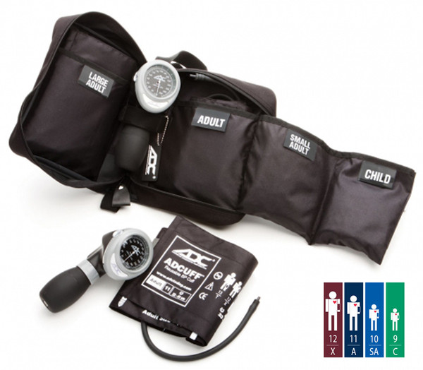 ADC Multikuf™ Portable 4 cuff Aneroid Blood Pressure System Model 732-MCC 4 Color System