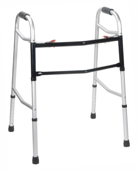 Drive Medical Bariatric, Extra Wide Deeper Frame, Folding Walker, Two Button