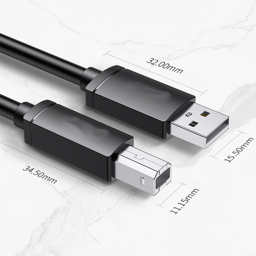 Gear Geek USB 2.0 A-Male to B-Male High Speed Printer Cable