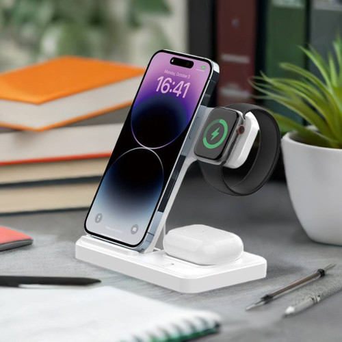 Gear Geek 3 in 1 Wireless Charging Station for Apple Devices