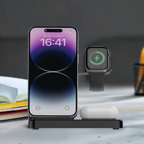 Gear Geek 3 in 1 Wireless Charging Station for Apple Devices