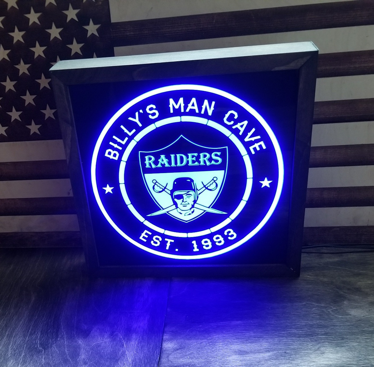 Las Vegas Raiders Acrylic LED Sign: Las Vegas Raiders Light