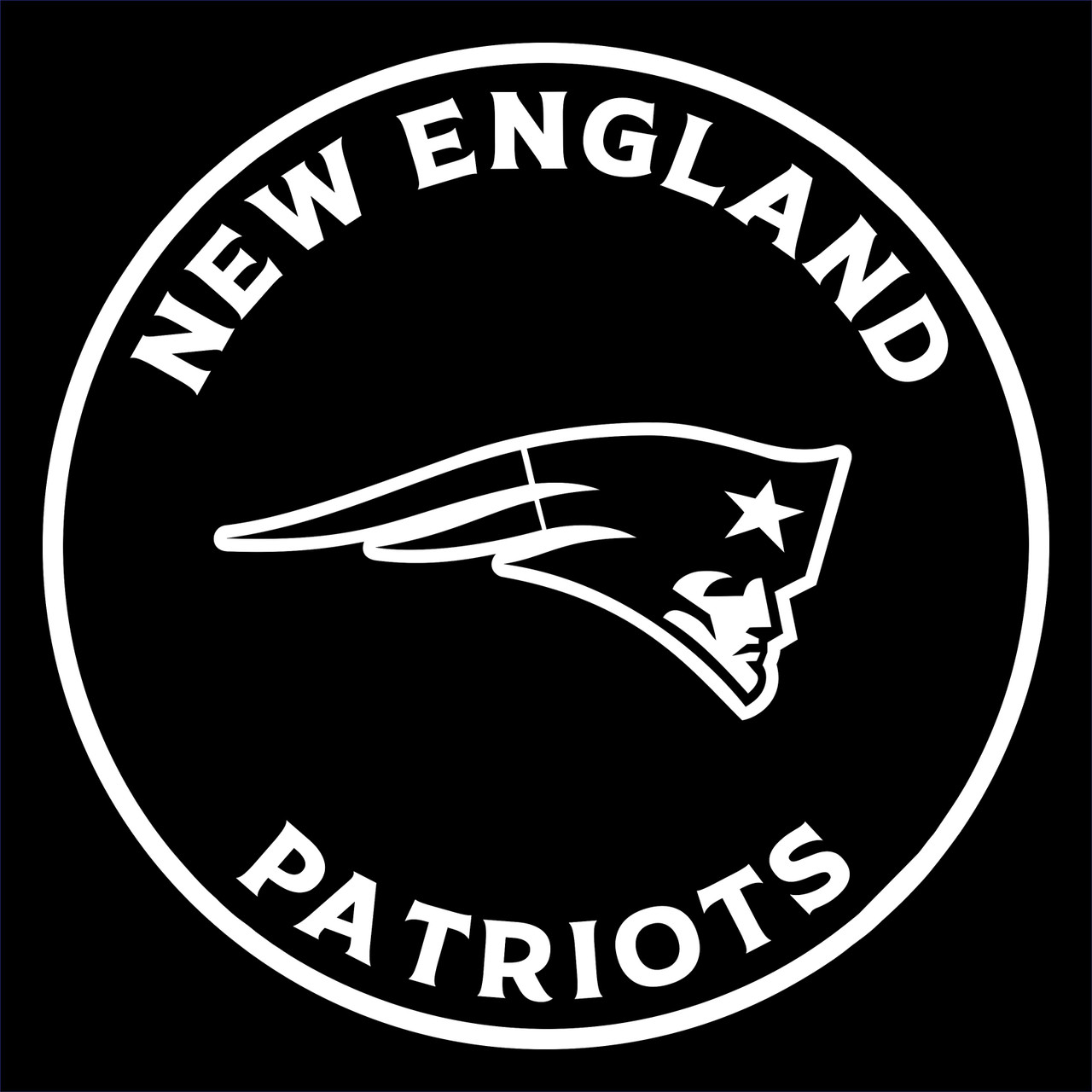 patriots black and white logo