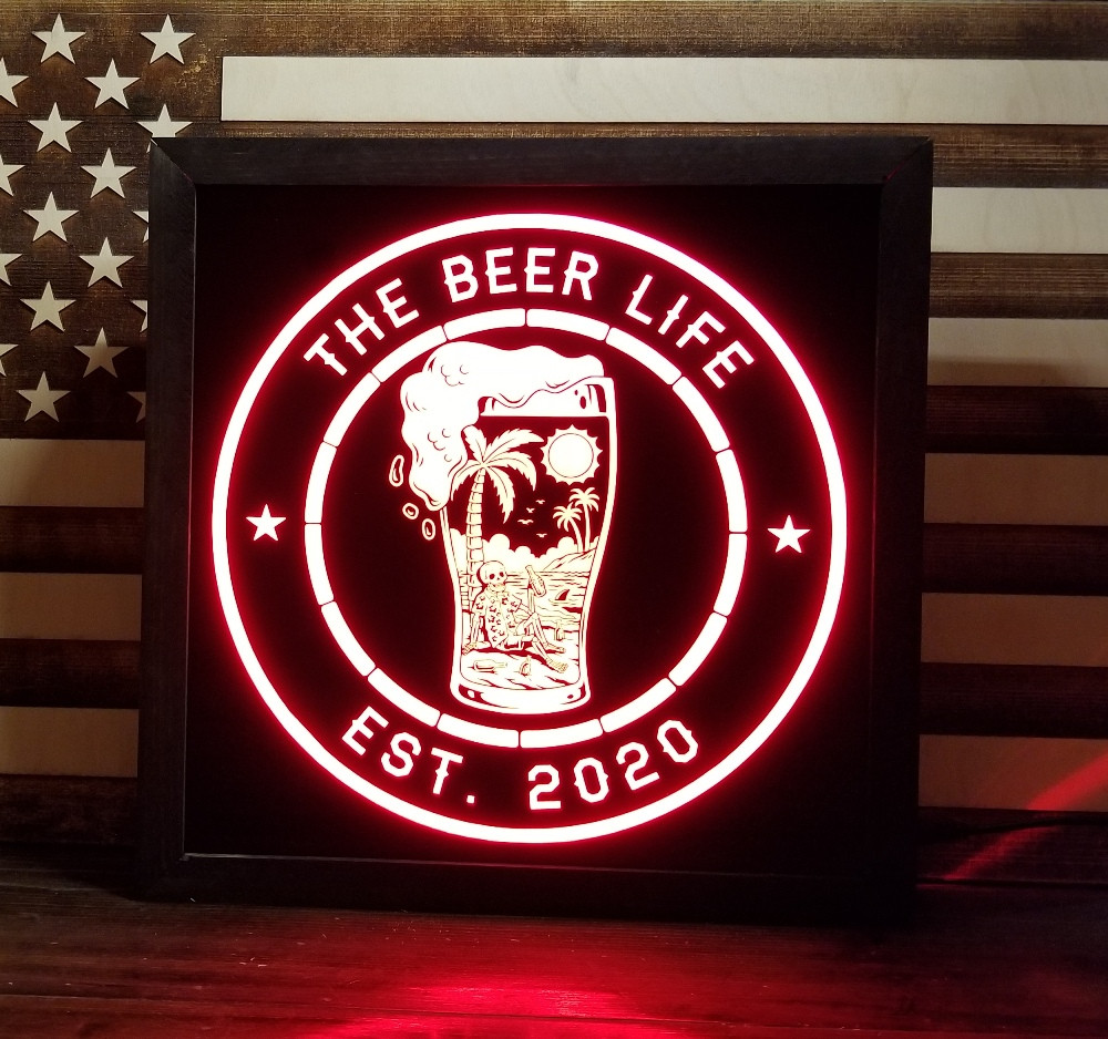 Custom Home Bar Beer Led Sign