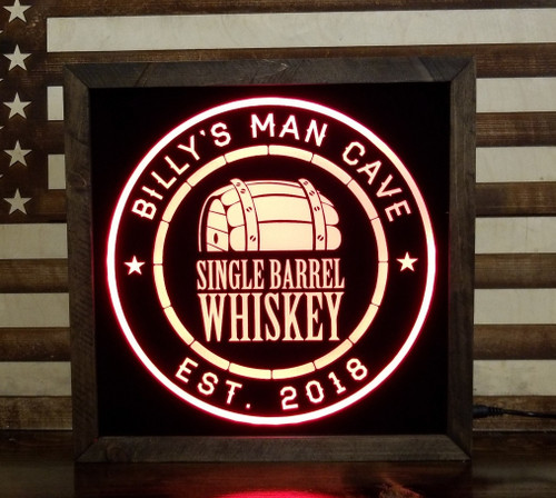 Custom Single Barrel Whiskey Led Sign