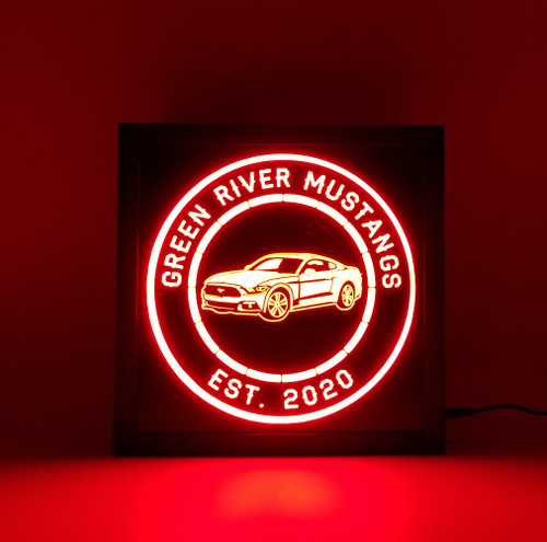 mustang led sign