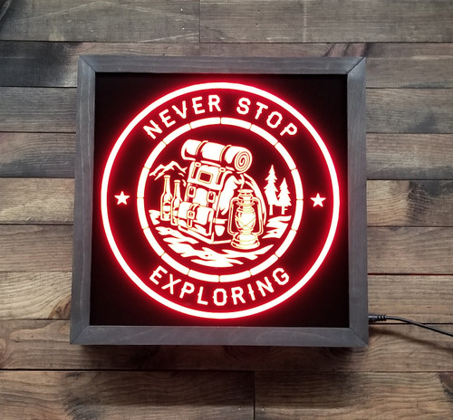 Custom Camping Led Sign- Welcome , Man Cave, Personalized, hunting, fishing, wildlife