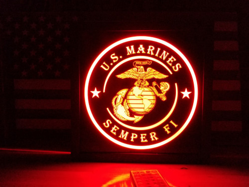 US Marines Led Sign