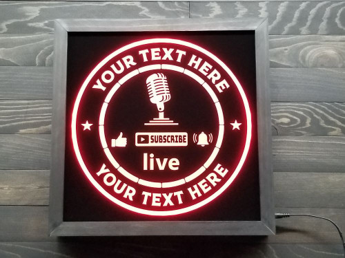 Make a statement with your live streams and recordings with our  Personalized Live On Air LED Sign! This sign is perfect for live streamers, YouTubers, Twitch streamers, TikTok creators, gamers, and podcasters who want to add a professional touch to their online presence.