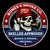 Skeller skeleton mascot Bones & Smoke Co. custom LED sign badge