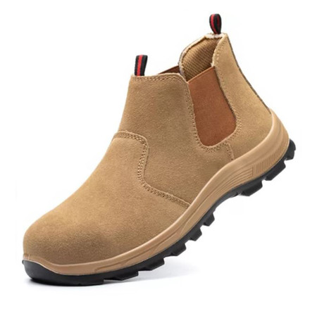 Safety Boots (Durable Suede Cow Leather PU Outsole Safety Shoes)
