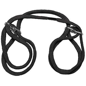 Japanese Style Bondage - Cotton Wrist or Ankle Cotton Cuffs - Black Adult Novelties Doc Johnson