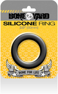 Boneyard Silicone Ring 50mm - Black Adult Novelties BoneYard