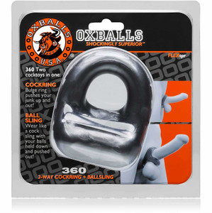 360 2- Way Cockring + Ballsling - Steel Adult Novelties OxBalls