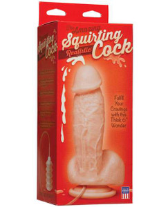 Squirting Realistic Cock w/Splooge Juice - Flesh Adult Novelties Doc Johnson
