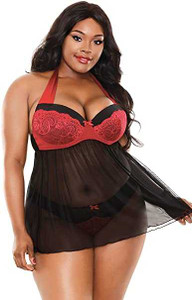 Sophia Halter Babydoll & Panty - 1x2x Lingerie Fantasy Lingerie