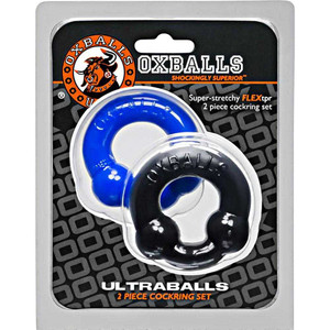 OXBALLS ULTRABALLS BLACK AND POLICE BLUE 2-PACK Adult Novelties OxBalls