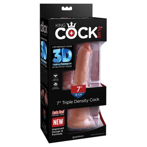 King Cock Plus 7" Triple Density Cock - Tan Adult Novelties King Cock