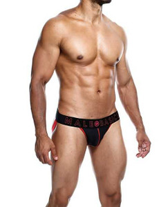 Male Basics Neon Jockstrap Red MD Apparel Male Power