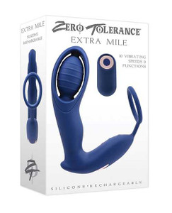Zero Tolerance Extra Mile C Ring Vibrator - Blue Adult Novelties Zero Tolerance