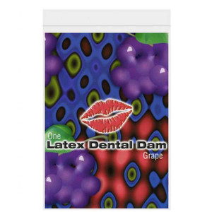 Trust Dam Latex Dental Dam - Grape Condoms Latex Dental Dam