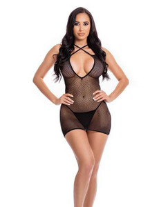 Pink Lipstick Spellbinding Dress Black O/S Apparel Pink Lipstick