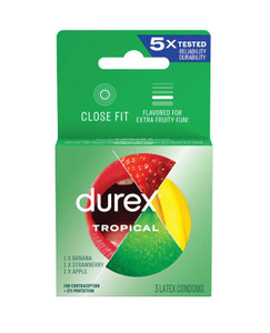Durex Tropical Flavors - Box of 3 Condoms Durex