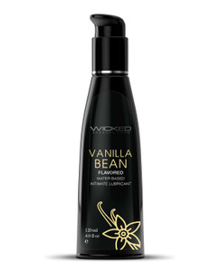 Wicked Sensual Care Aqua Waterbased Lubricant - 4 oz Vanilla Bean Adult Novelties Wicked