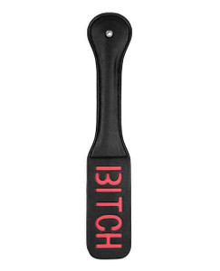 Shots Ouch Bitch Paddle - Black Adult Novelties Ouch