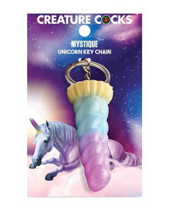 Creature Cocks Mystique Unicorn Silicone Key Chain - Multi Color Adult Novelties Creature Cocks