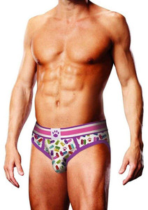 Prowler Gummy Bears Brief - Medium - White/Multicolor Apparel Prowler Red