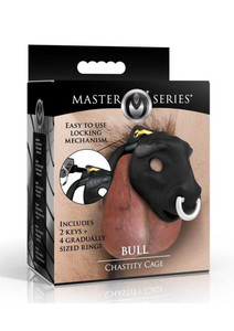 Master Series Bull Chastity Cage - Black Adult Novelties Master Series