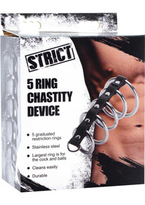 Strict Gates of Hell - 5 rings - Black Adult Novelties Strict