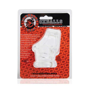 Oxballs Powerballs Cocksling & Ball Stretcher - Clear Adult Novelties OxBalls