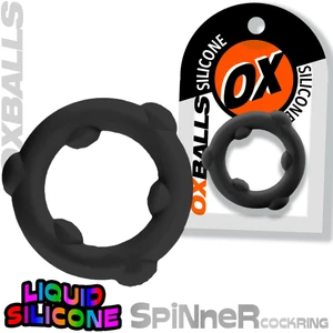 Oxballs Spinner Single Silicone Ring - Black Silicone