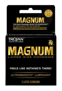 Trojan Magnum Condoms - Box of 3 Adult Novelties Magnum