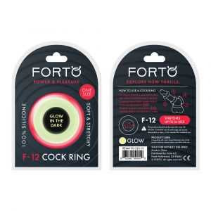 Forto F-12 Cock Ring - Glow Green Adult Novelties Forto