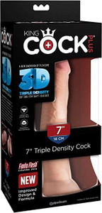 King Cock Plus Triple Density 7" Cock - Flesh Adult Novelties King Cock
