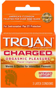 Trojan Intensified Charged Orgasmic 3pk Adult Novelties Trojan