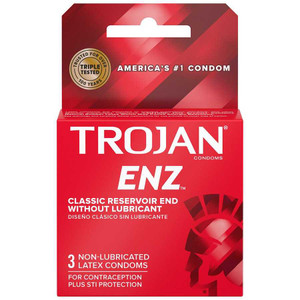Trojan ENZ Non-Lubricated 3pk Adult Novelties Trojan