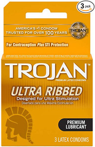 Trojan Ultra Ribbed 3pk