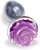 The 9's the Silver Starter Rose Floral Stainless Steel Plug - Rose - Purple Adult Novelties 
