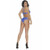 Fishnet Bralette and Panty - One Size - Blue Lingerie Elegant Moments