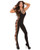 Vivace Deep V Opaque Bodystocking w/Cut Out Side Detail Black O/S Lingerie Elegant Moments