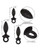Silicone Anal Probe Kit - Black Adult Novelties CalExotics
