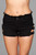 Buckle Down Denim Shorts Black S Apparel BeWicked
