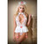 Play Love Hurts Nurse Teddy w/Garters White M/L Lingerie Fantasy Lingerie